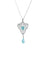 Pendentif Pendentif sur chaîne Art Déco Aigues-marines 58 Facettes