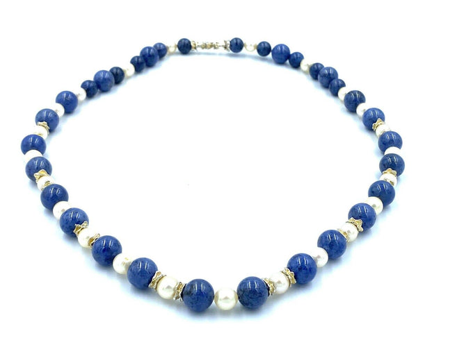 Collier Collier GILBERT ALBERT en argent, sodalites & perles 58 Facettes