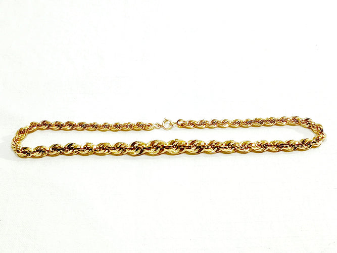 Collier Collier Or Rose Maille Corde 58 Facettes 3124/1