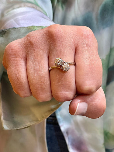 Bague 61 Bague Toi et Moi diamants 58 Facettes