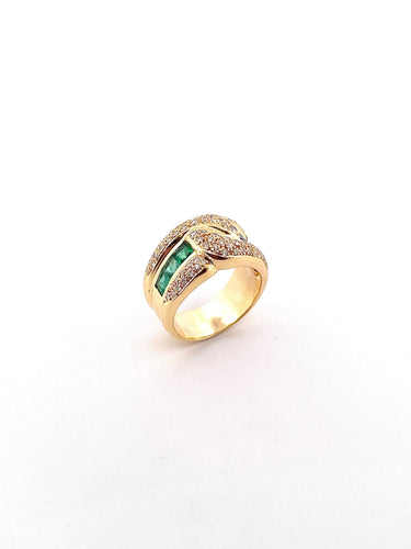 Bague 53 Bague émeraudes , saphirs, diamants 58 Facettes