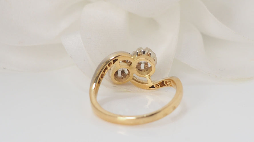 Bague 52.5 Bague Toi Et Moi en Or Jaune & Diamants 58 Facettes 32049