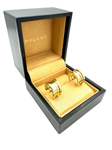 Boucles d'oreilles BVLGARI. Collection BZero1, boucles d’oreilles or jaune 18K 58 Facettes