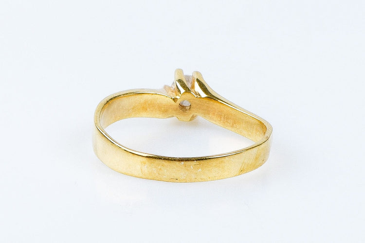Bague 54 Bague solitaire 0.18ct en or massif 58 Facettes 111.26851-B5