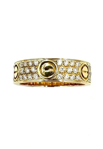 Bague 57 CARTIER - Bague "Love" Or jaune Diamants 58 Facettes