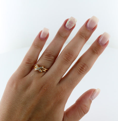 Bague Bague CHAUMET "Jeux de Liens" or rose et diamants 58 Facettes