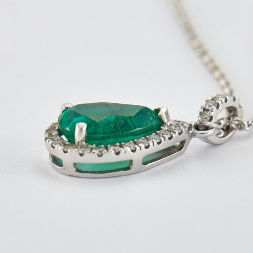 Pendentif Pendentif Emeraude & diamants 58 Facettes FL236