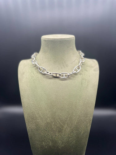 Collier Collier chaine maille marine argent 58 Facettes 65397