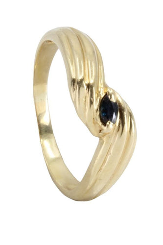 Bague 53 BAGUE MODERNE SAPHIR 58 Facettes 060081
