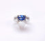 Bague 57 Bague or blanc saphir et diamants 58 Facettes DV.Bag.Saph.Dt
