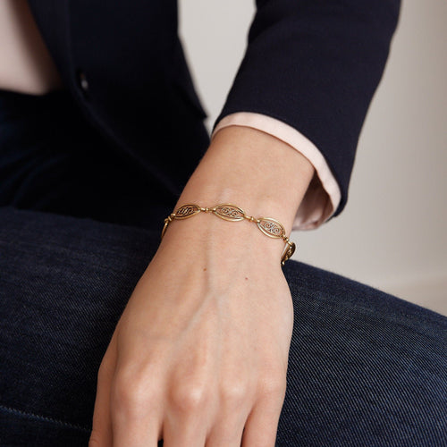Bracelet Bracelet or jaune motifs filigranés 58 Facettes P8L14