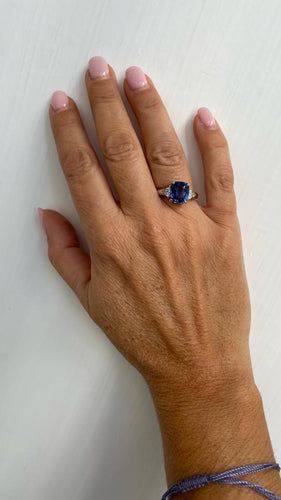 Bague Bague Saphir 6 carats Diamants 58 Facettes