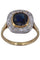 Bague 54 BAGUE ANCIENNE MARGUERITE SAPHIR ET DIAMANTS 58 Facettes 081061