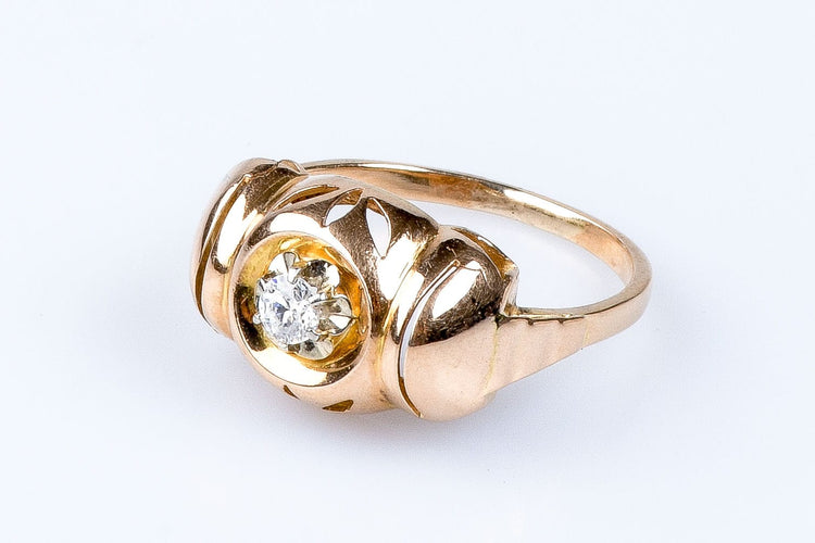 Bague 51 Bague en or jaune 58 Facettes BG316828-55
