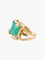 Bague Bague Cocktail Or Jaune Emeraude & Diamants 58 Facettes