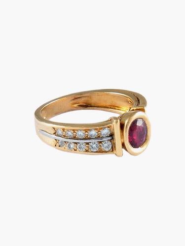 Bague 54 BAGUE FRED OR JAUNE RUBIS & DIAMANTS 58 Facettes BO/130018