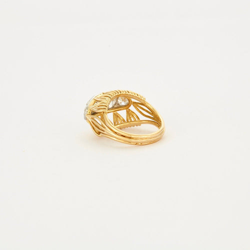 Bague 53 Bague Jarretière 4 Diamants 58 Facettes 1947