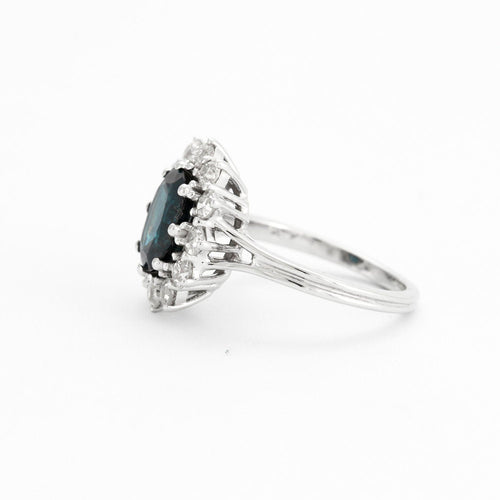 Bague 52 Bague Marguerite Saphir 12 Diamants 58 Facettes