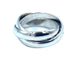 Bague 47 CARTIER. Collection Trinity, alliance or blanc 18K 58 Facettes