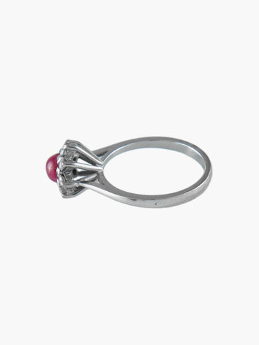 Bague Bague Marguerite Rubis cabochon 58 Facettes
