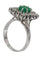 Bague BAGUE ÉMERAUDE ENTOURAGE DIAMANTS ANNÉES 50' 58 Facettes 038761