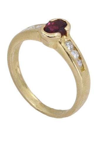 Bague 50 BAGUE MODERNE RUBIS ET DIAMANTS 58 Facettes 060251