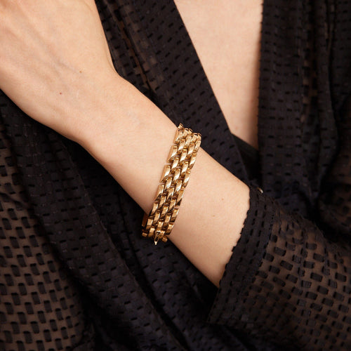Bracelet Bracelet matelassé Or jaune 58 Facettes 342.170