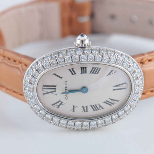 Montre Cartier Montre modèle baignoire diamant 58 Facettes