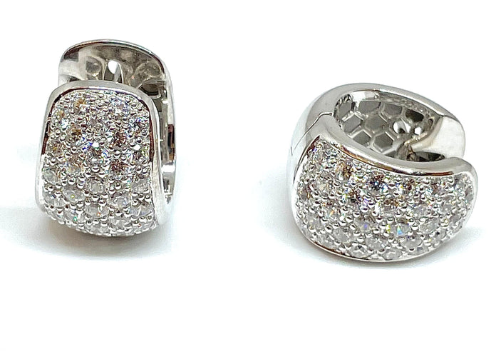 Boucles d'oreilles Boucles d’oreilles cocktail en or blanc 58 Facettes