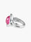 Bague Bague Or Blanc Tourmaline Rose Cabochon 58 Facettes