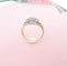 Bague 54.5 Bague Fleur Or deux tons & Diamants 58 Facettes AA 1576