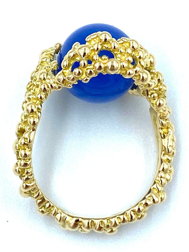 Bague GILBERT ALBERT. Bague or jaune et billes interchangeables 58 Facettes