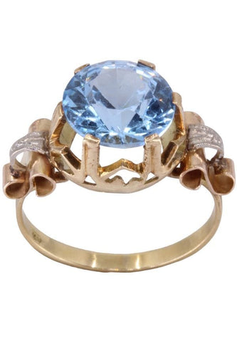 Bague 50 BAGUE ANCIENNE TOPAZE 58 Facettes 077571