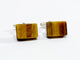 Boutons de manchette Boutons de manchettes Argent Œil de tigre 58 Facettes