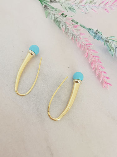 Boucles d'oreilles Boucles d'oreilles pendantes Turquoise 58 Facettes AA 1482