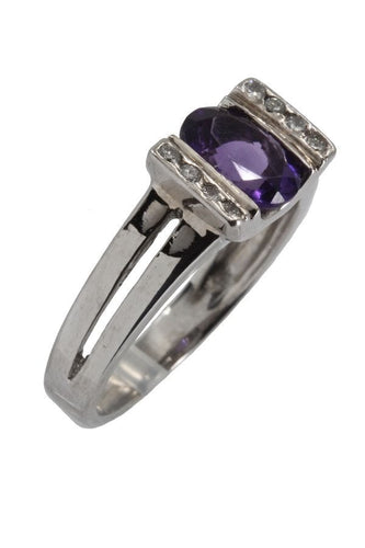 Bague 56 Bague améthyste et diamants 58 Facettes 20041