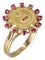 Bague 57 AUGIS - BAGUE MÉDAILLE D'AMOUR SAPHIRS DIAMANT 58 Facettes 075871