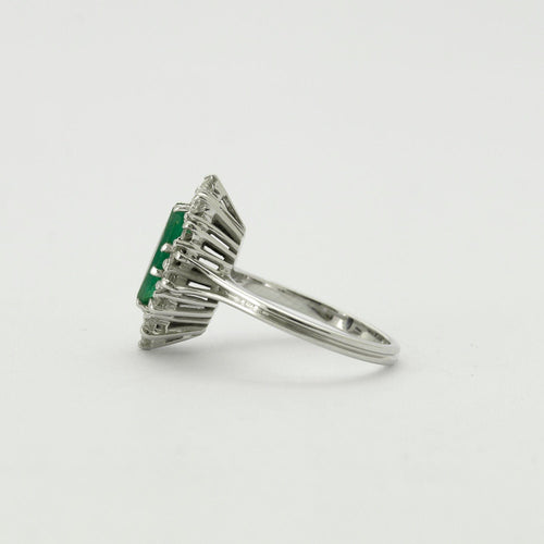 Bague 50 Bague Marquise Or Emeraude Diamants 58 Facettes