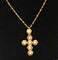 Pendentif Pendentif Croix Or Jaune et Perles 58 Facettes 483