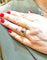 Bague Bague vintage en or jaune, rubis cabochon et diamants 58 Facettes