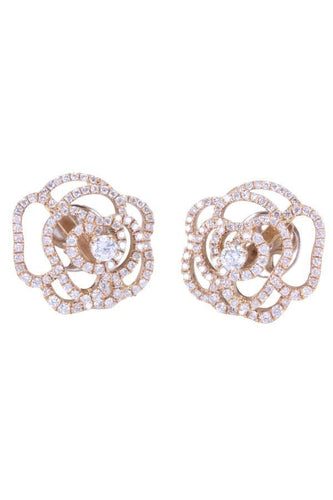 Boucles d'oreilles Boucles d'oreilles 2 Ors Diamants 58 Facettes 082461