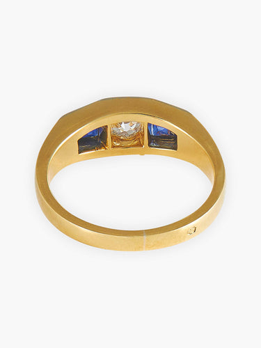 Bague 54 Bague Jarretière Saphirs et Diamants 58 Facettes