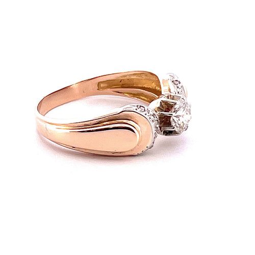 Bague Solitaire ancien Diamants 58 Facettes