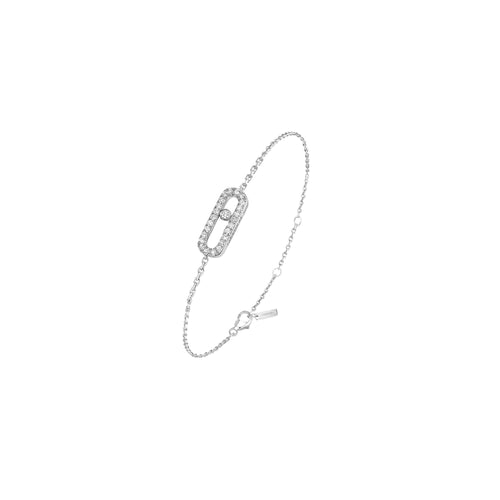 Bracelet MESSIKA - Bracelet " Move Uno Pavé" Or blanc Diamants 58 Facettes MESS-BL-MOV-WGD