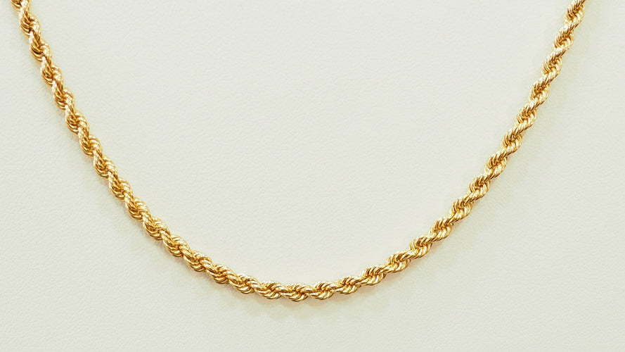 Collier 70cm Sautoir maille corde en or jaune 58 Facettes 32476