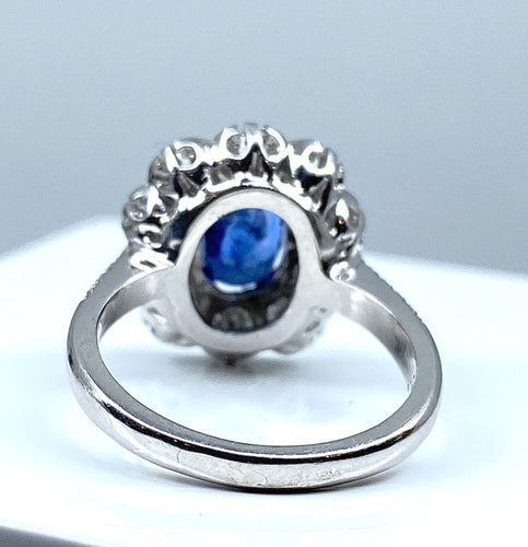 Bague 52 Bague marguerite saphir et diamants 58 Facettes AB160