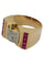 Bague 59 BAGUE TANK RUBIS ET DIAMANTS 58 Facettes 043961