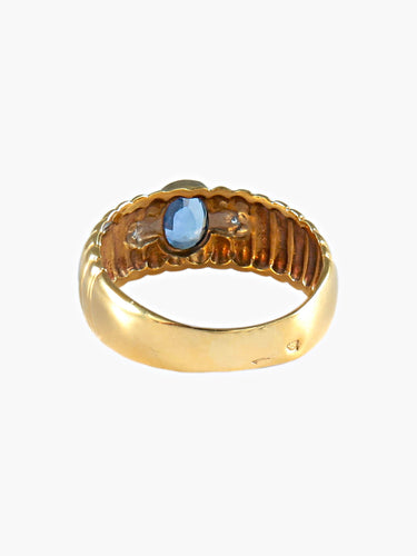 Bague 49 Bague Jonc Godron Saphir 58 Facettes