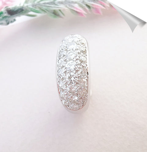 Bague Bague Jonc Diamants Or Blanc 58 Facettes AA 1532