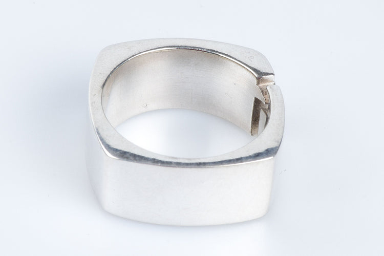 Bague Versani - Bague carrée en Argent 58 Facettes BQHOMVIE84BU-100